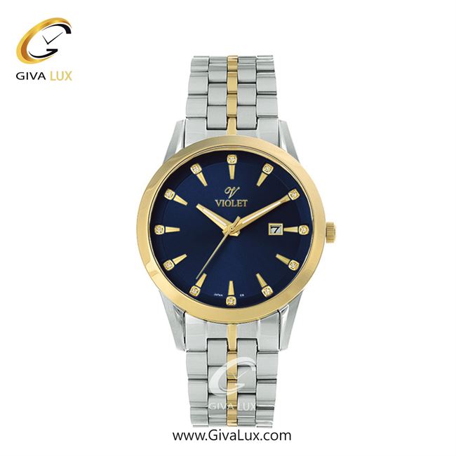 ساعت مچی اورجینال زنانه ویولت VIOLET نقره ای-طلایی | نقره ای-طلایی| سرمه ای| کد رفرنس 0577/2